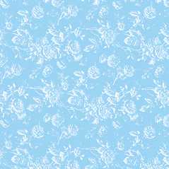 Dollhouse Miniature Wallpaper Tiffany Reverse, Blue